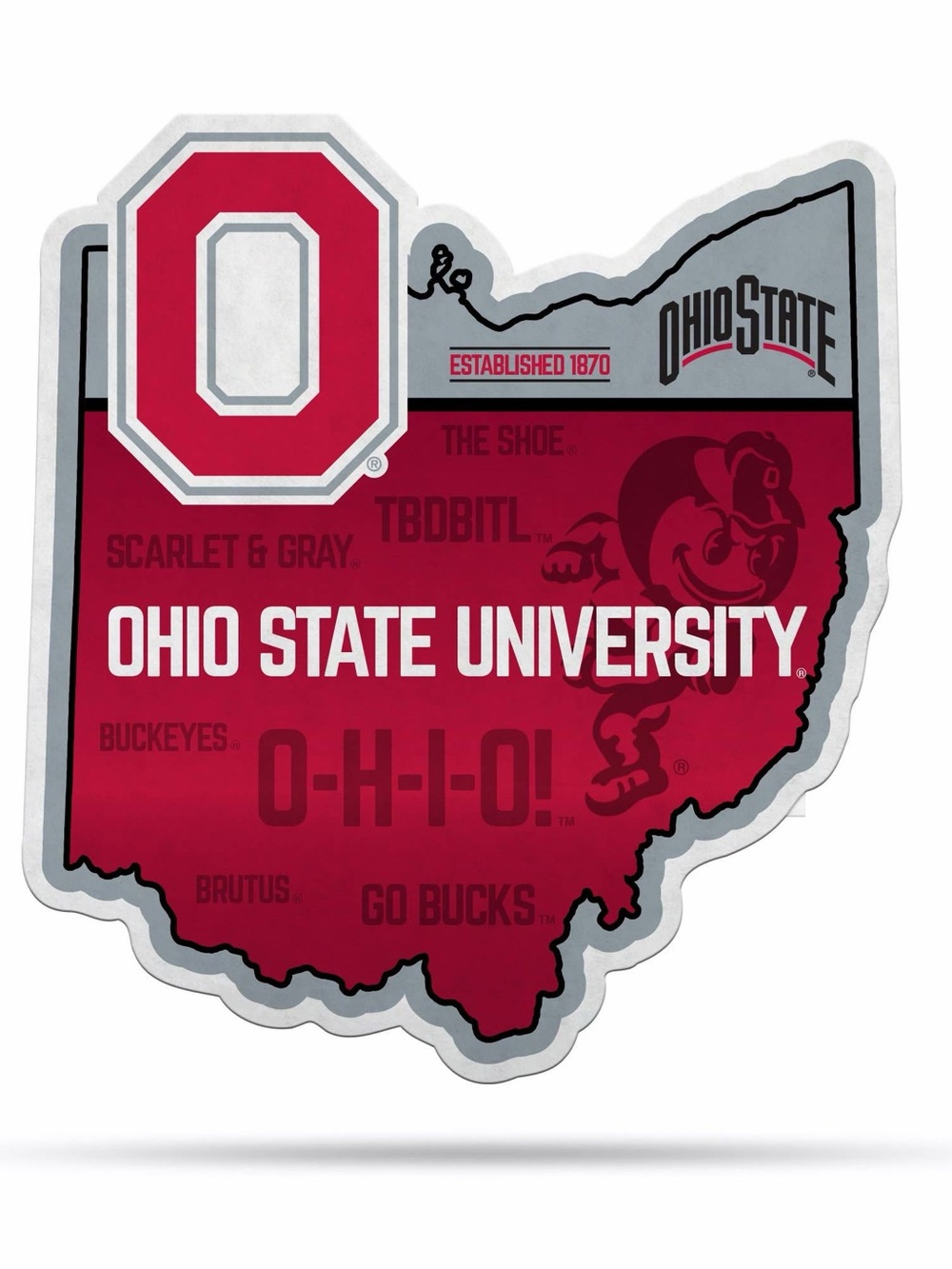 Ohio State Buckeyes Pennant Scarlet & Gray Wall